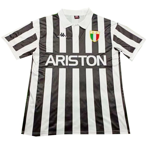 Tailandia Camiseta Juventus Primera equipo Retro 1984 Negro Blanco